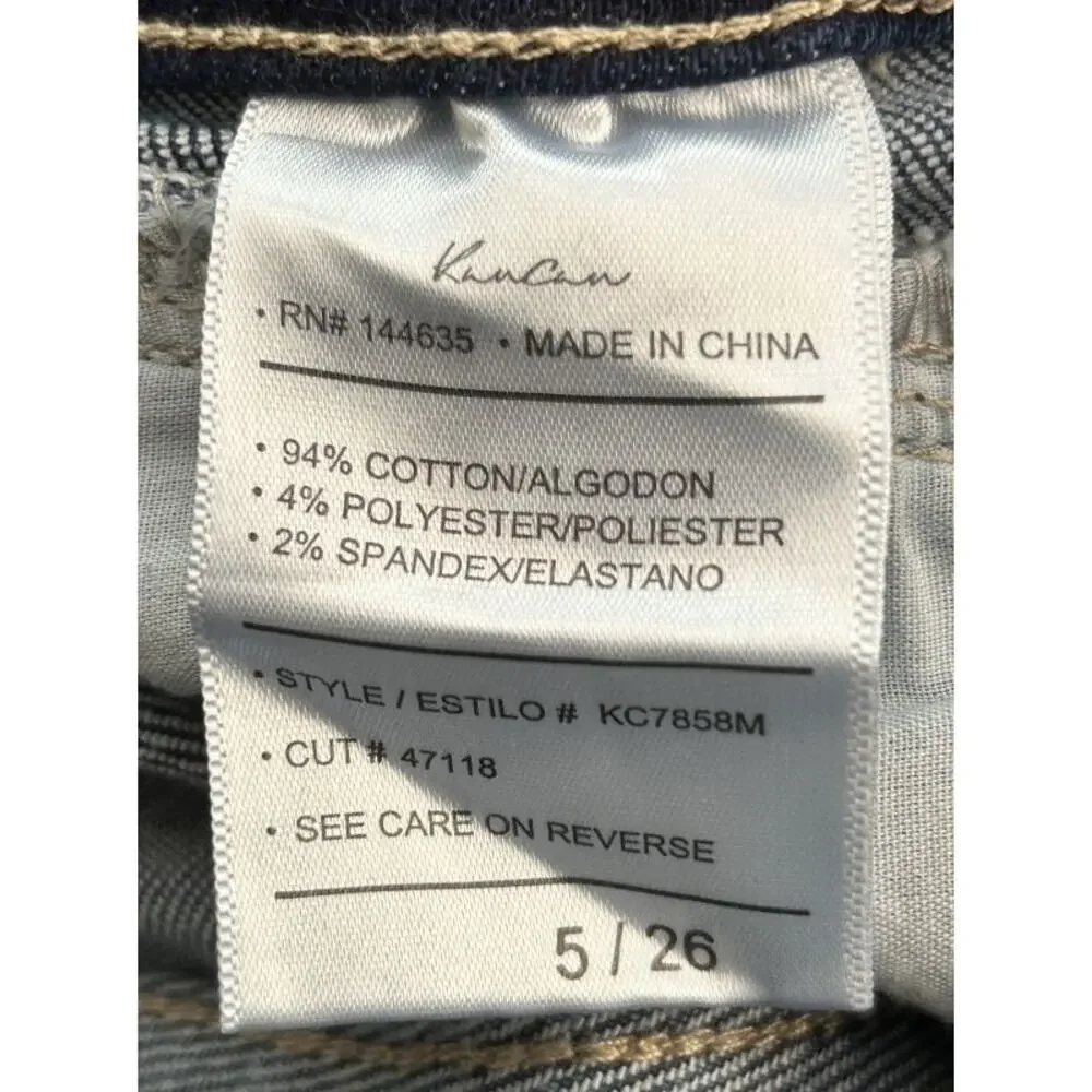 NWT KanCan High Rise Flare Leg Raw Hem Jeans 5/26X33 - Picture 9 of 9